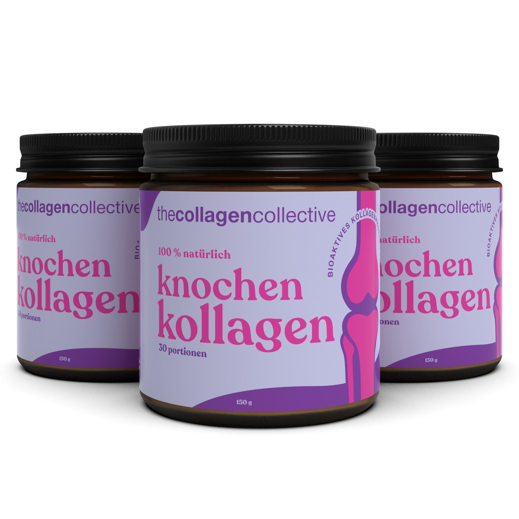3 x Knochen Kollagen Pulver