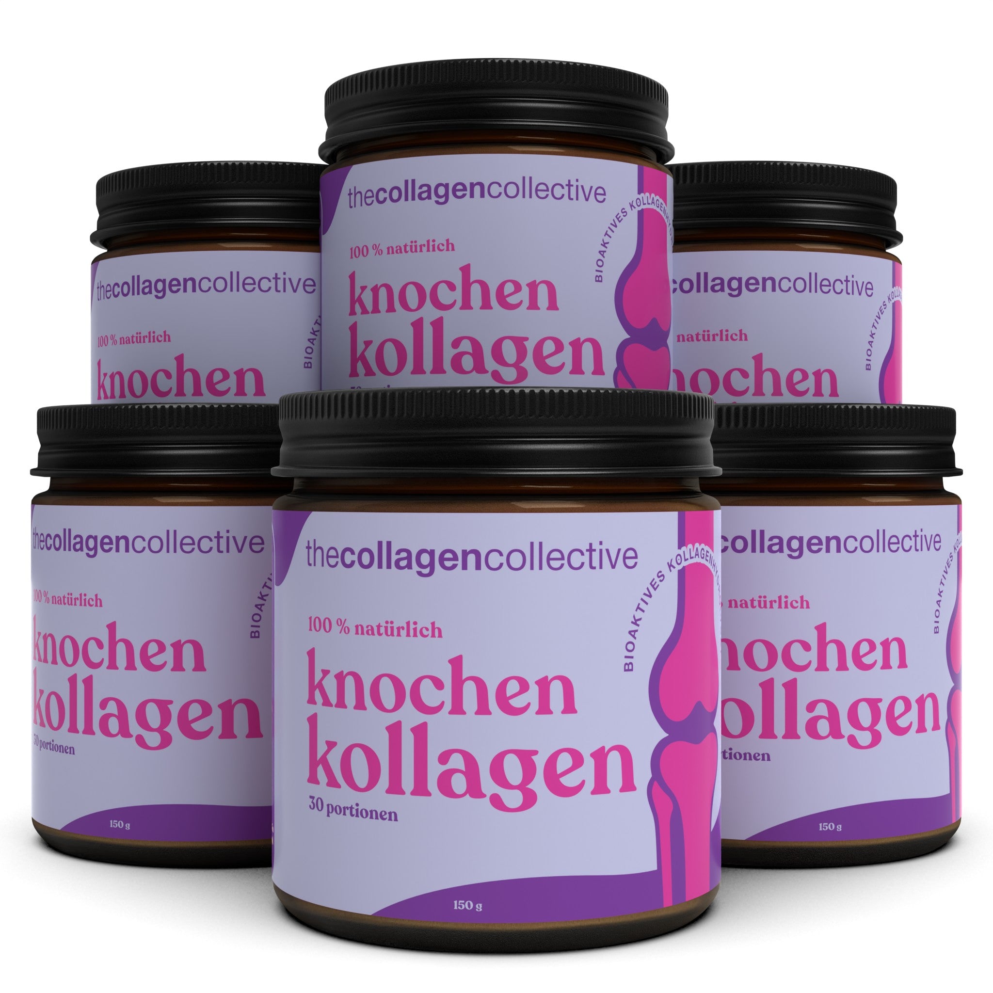 6 x Knochen Kollagen Pulver